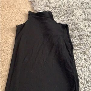 black mock turtleneck top